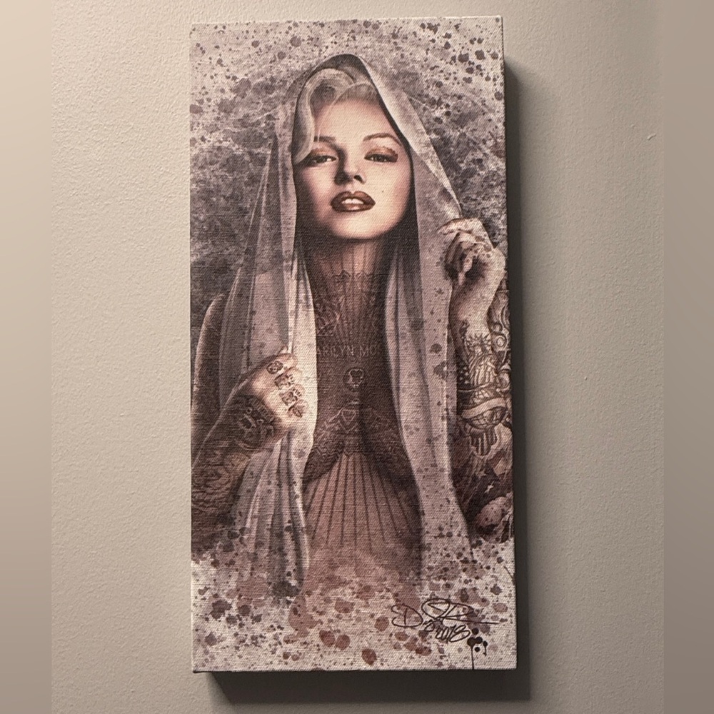 🟣3/$30 Tattooed Marilyn Monroe Canvas Art